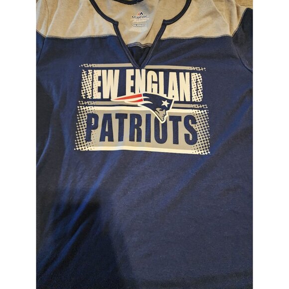 NFL New England Patriots T-Shirt Womens XXL Team Apparel Majestic Football - Picture 9 of 13